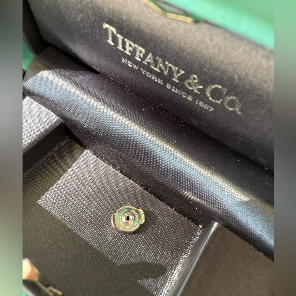 Tiffany & Co. Platinum Diamond Stud Earrings .38ct F/VS1 w/ Box & Papers - Picture 4 of 4